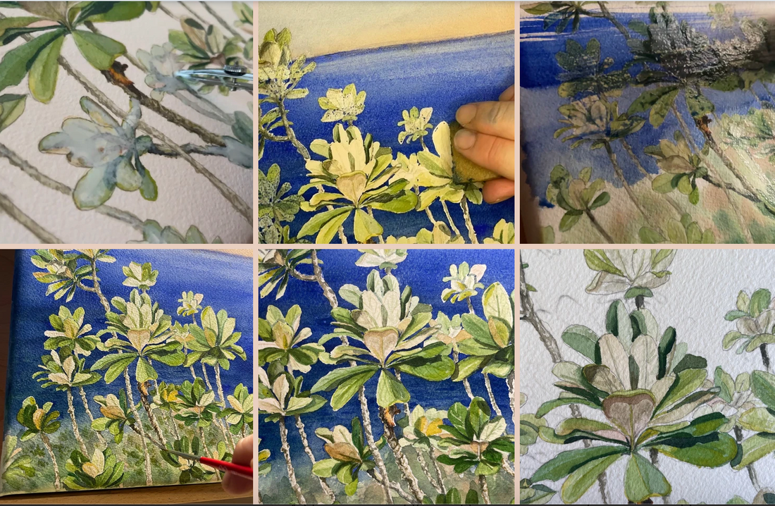 How to and how not to, use masking glue in your watercolor painting